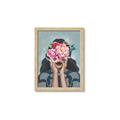 Picture of Girl with bouquet of flowers II _GroupedProduct_Rectangle_Portrait_Framed_Matted_