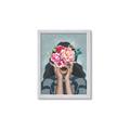 Picture of Girl with bouquet of flowers II _GroupedProduct_Rectangle_Portrait_Framed_Matted_