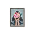 Picture of Girl with bouquet of flowers II _GroupedProduct_Rectangle_Portrait_Framed_Matted_