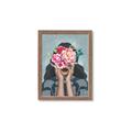 Picture of Girl with bouquet of flowers II _GroupedProduct_Rectangle_Portrait_Framed_Matted_