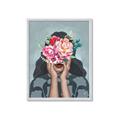 Picture of Girl with bouquet of flowers II _GroupedProduct_Rectangle_Portrait_Framed_Matted_