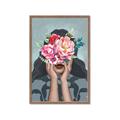 Picture of Girl with bouquet of flowers II _GroupedProduct_Rectangle_Portrait_Framed_Matted_