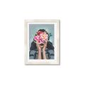 Picture of Girl with bouquet of flowers II _GroupedProduct_Rectangle_Portrait_Framed_Matted_