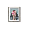 Picture of Girl with bouquet of flowers II _GroupedProduct_Rectangle_Portrait_Framed_Matted_