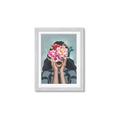 Picture of Girl with bouquet of flowers II _GroupedProduct_Rectangle_Portrait_Framed_Matted_