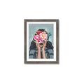 Picture of Girl with bouquet of flowers II _GroupedProduct_Rectangle_Portrait_Framed_Matted_