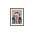 Picture of Girl with bouquet of flowers II _GroupedProduct_Rectangle_Portrait_Framed_Matted_