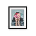 Picture of Girl with bouquet of flowers II _GroupedProduct_Rectangle_Portrait_Framed_Matted_