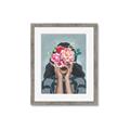 Picture of Girl with bouquet of flowers II _GroupedProduct_Rectangle_Portrait_Framed_Matted_