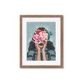 Picture of Girl with bouquet of flowers II _GroupedProduct_Rectangle_Portrait_Framed_Matted_