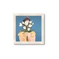 Picture of Girl with bouquet of flowers _GroupedProduct_Square_Framed_Matted_