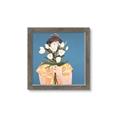 Picture of Girl with bouquet of flowers _GroupedProduct_Square_Framed_Matted_