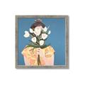 Picture of Girl with bouquet of flowers _GroupedProduct_Square_Framed_Matted_