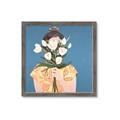 Picture of Girl with bouquet of flowers _GroupedProduct_Square_Framed_Matted_