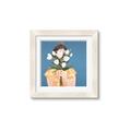 Picture of Girl with bouquet of flowers _GroupedProduct_Square_Framed_Matted_