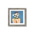 Picture of Girl with bouquet of flowers _GroupedProduct_Square_Framed_Matted_