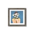 Picture of Girl with bouquet of flowers _GroupedProduct_Square_Framed_Matted_