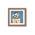 Picture of Girl with bouquet of flowers _GroupedProduct_Square_Framed_Matted_