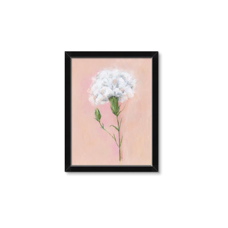 Picture of Single White Flower _GroupedProduct_Rectangle_Portrait_Framed_Matted_