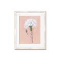 Picture of Single White Flower _GroupedProduct_Rectangle_Portrait_Framed_Matted_
