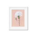 Picture of Single White Flower _GroupedProduct_Rectangle_Portrait_Framed_Matted_