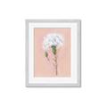 Picture of Single White Flower _GroupedProduct_Rectangle_Portrait_Framed_Matted_