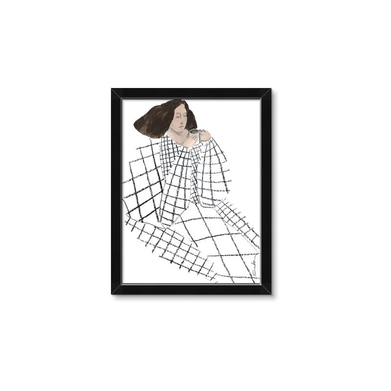 Picture of Lady Checks I _GroupedProduct_Rectangle_Portrait_Framed_Matted_