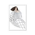 Picture of Lady Checks I _GroupedProduct_Rectangle_Portrait_Framed_Matted_