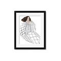 Picture of Lady Checks I _GroupedProduct_Rectangle_Portrait_Framed_Matted_