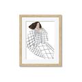 Picture of Lady Checks I _GroupedProduct_Rectangle_Portrait_Framed_Matted_