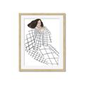 Picture of Lady Checks I _GroupedProduct_Rectangle_Portrait_Framed_Matted_