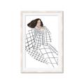 Picture of Lady Checks I _GroupedProduct_Rectangle_Portrait_Framed_Matted_