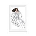 Picture of Lady Checks I _GroupedProduct_Rectangle_Portrait_Framed_Matted_
