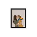 Picture of Two girls with rainbow flag _GroupedProduct_Rectangle_Portrait_Framed_Matted_