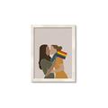 Picture of Two girls with rainbow flag _GroupedProduct_Rectangle_Portrait_Framed_Matted_