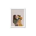 Picture of Two girls with rainbow flag _GroupedProduct_Rectangle_Portrait_Framed_Matted_