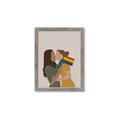 Picture of Two girls with rainbow flag _GroupedProduct_Rectangle_Portrait_Framed_Matted_