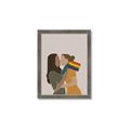 Picture of Two girls with rainbow flag _GroupedProduct_Rectangle_Portrait_Framed_Matted_