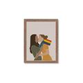 Picture of Two girls with rainbow flag _GroupedProduct_Rectangle_Portrait_Framed_Matted_