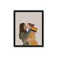 Picture of Two girls with rainbow flag _GroupedProduct_Rectangle_Portrait_Framed_Matted_