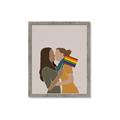 Picture of Two girls with rainbow flag _GroupedProduct_Rectangle_Portrait_Framed_Matted_