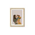 Picture of Two girls with rainbow flag _GroupedProduct_Rectangle_Portrait_Framed_Matted_