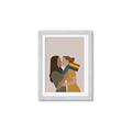 Picture of Two girls with rainbow flag _GroupedProduct_Rectangle_Portrait_Framed_Matted_