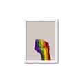 Picture of Rainbow Fist _GroupedProduct_Rectangle_Portrait_Framed_Matted_