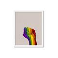 Picture of Rainbow Fist _GroupedProduct_Rectangle_Portrait_Framed_Matted_