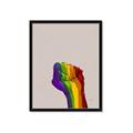 Picture of Rainbow Fist _GroupedProduct_Rectangle_Portrait_Framed_Matted_