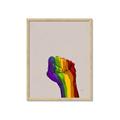 Picture of Rainbow Fist _GroupedProduct_Rectangle_Portrait_Framed_Matted_