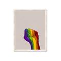 Picture of Rainbow Fist _GroupedProduct_Rectangle_Portrait_Framed_Matted_