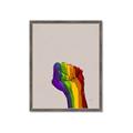 Picture of Rainbow Fist _GroupedProduct_Rectangle_Portrait_Framed_Matted_