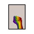 Picture of Rainbow Fist _GroupedProduct_Rectangle_Portrait_Framed_Matted_